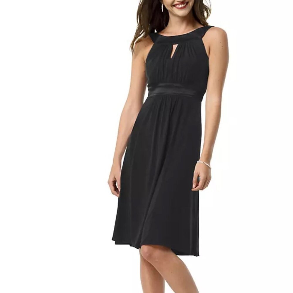 David's Bridal black jersey dress size 8